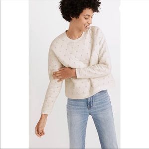 Madewell Swing Quilted Crewneck Pullover Sweatshirt Top